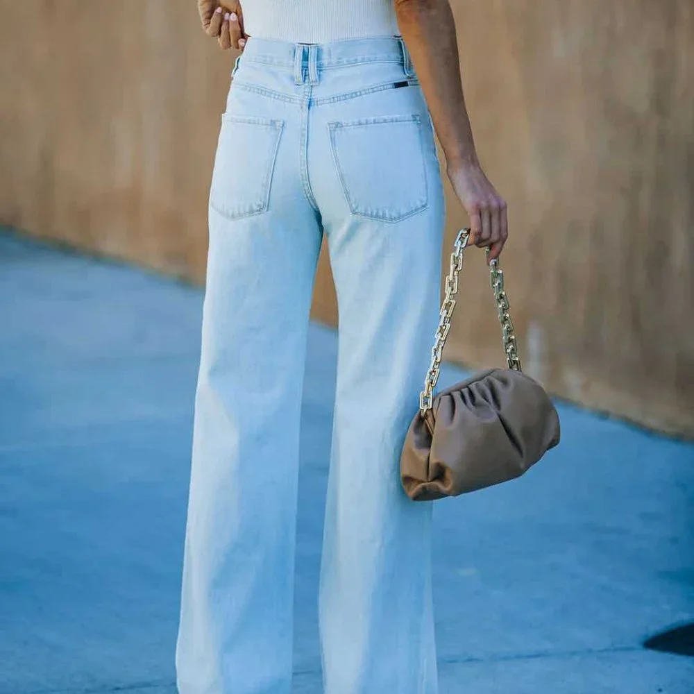 LAST ONE - LONDON HIGH RISE 90S FLARE DENIM - Picture 5 of 9
